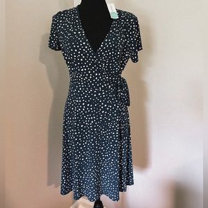 Arnett Faux Wrap Knit Dress